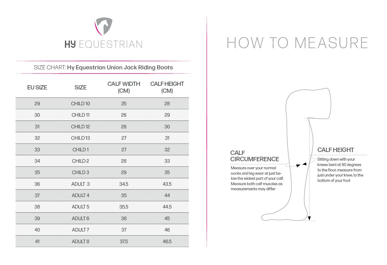 Hy Equestrian Adults Union Jack Riding Boots - Top Of The Clops