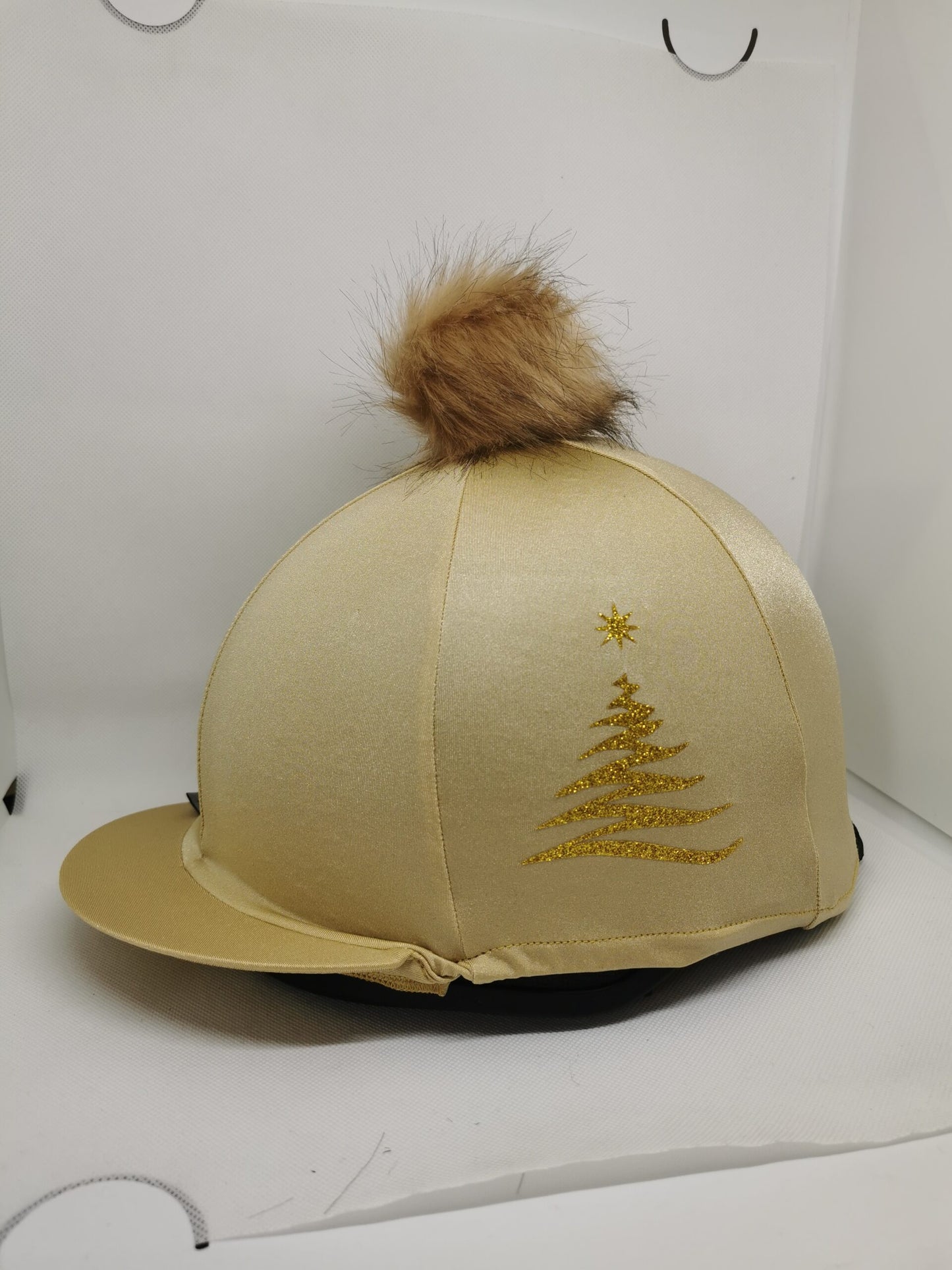 Capz Glitter Christmas Designs Hat Silk - Top Of The Clops