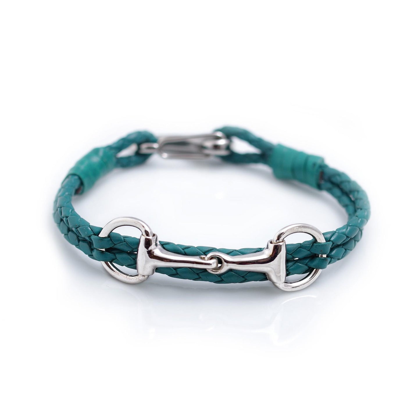 HiHo Silver Leather Snaffle Bracelet