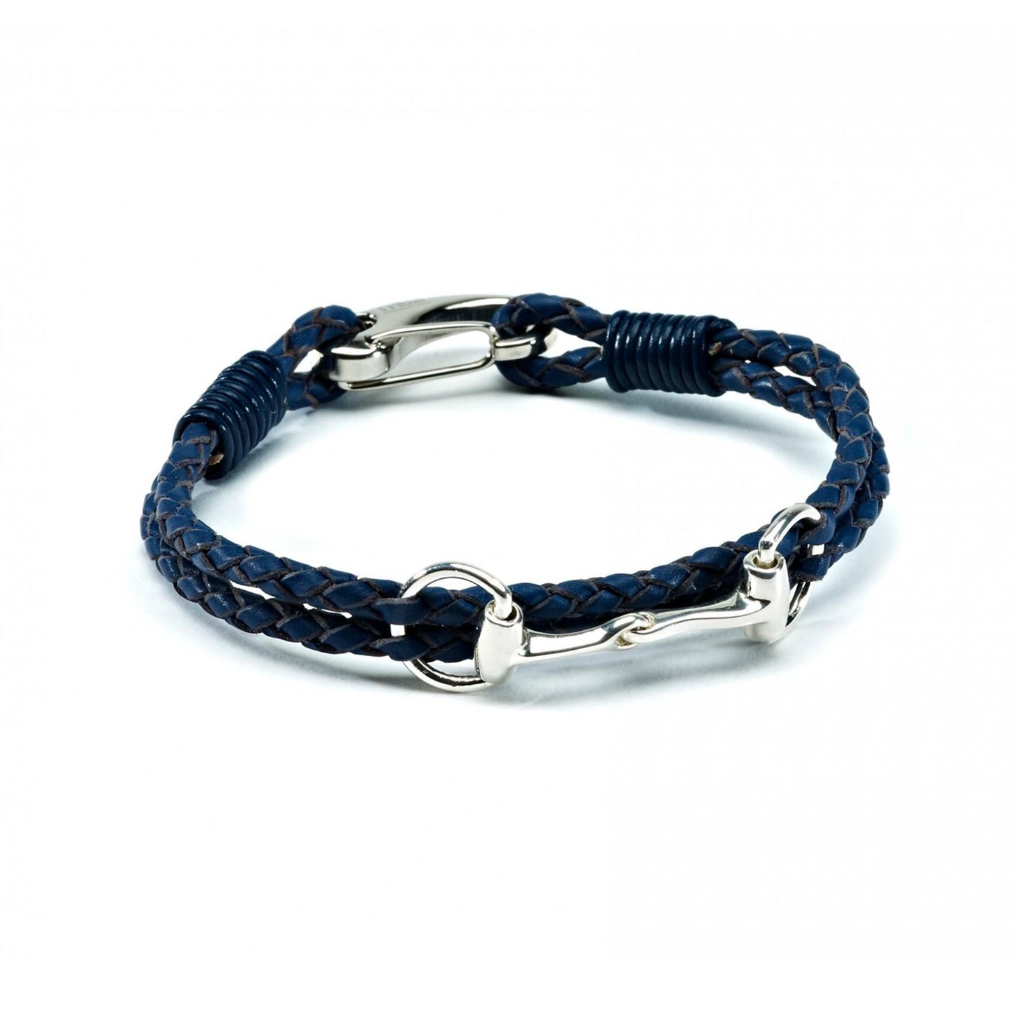 HiHo Silver Leather Snaffle Bracelet