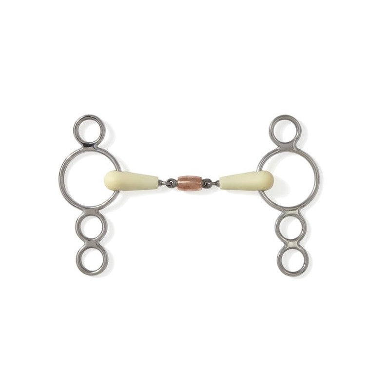 Happy Mouth Copper Roller 3 Ring Gag - Top Of The Clops