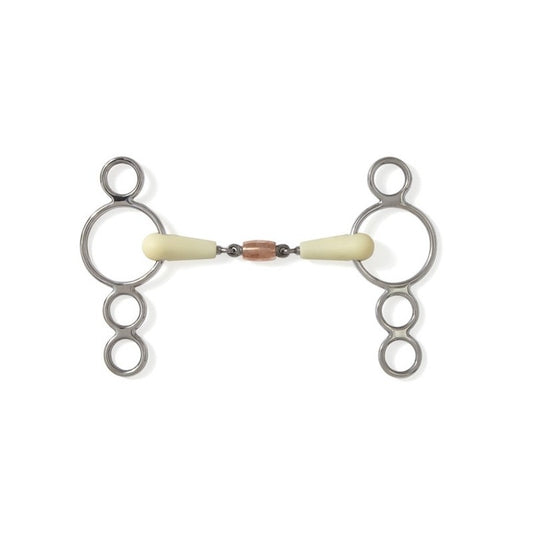 Happy Mouth Copper Roller 3 Ring Gag - Top Of The Clops