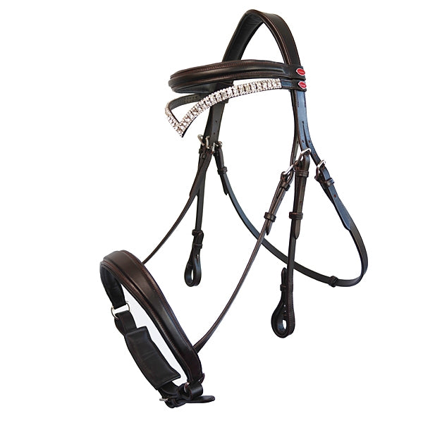 Whitaker Lynton Snaffle Bridle with 2 browbands