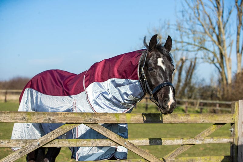 Swish Fly Turnout Waterproof Combination Rug -burgundy