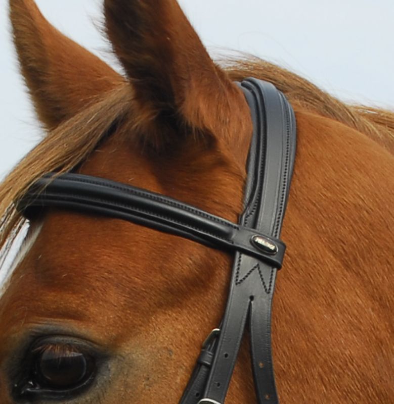 Heritage English Leather Comfort Cavesson Bridle - Top Of The Clops