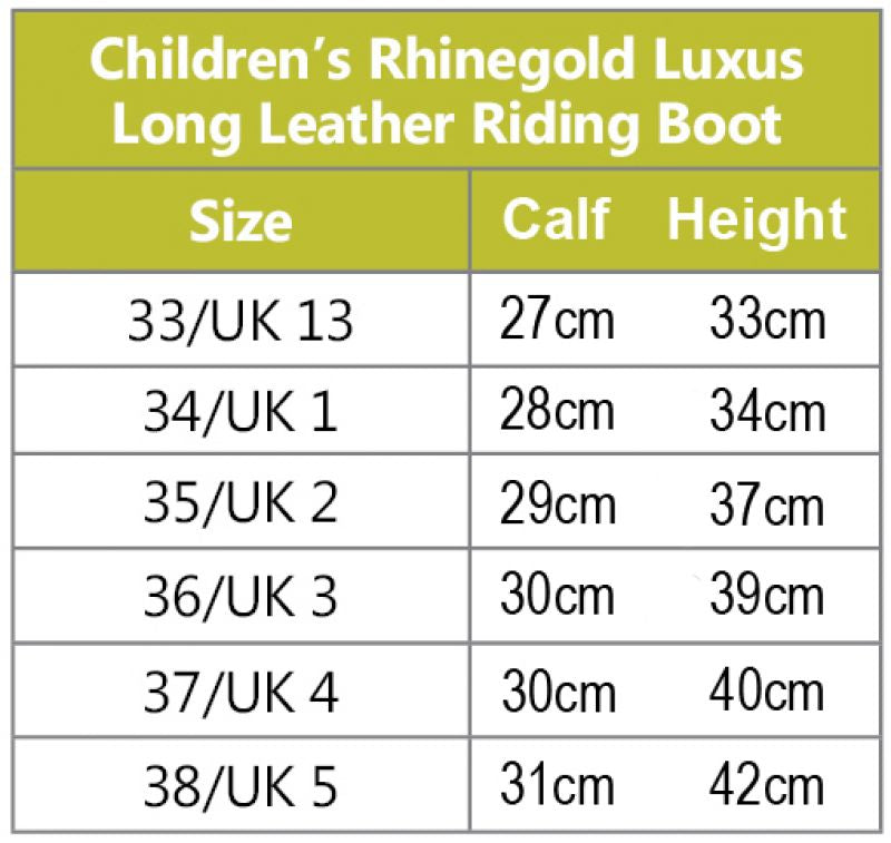 Rhinegold 'Elite' Luxus Young Rider Soft Long Leather Riding Boots - Top Of The Clops