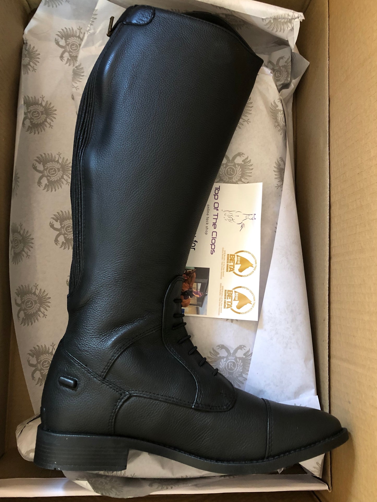 Rhinegold 'Elite' Luxus Extra - Wide Leg Soft Long Leather Riding Boots - Top Of The Clops