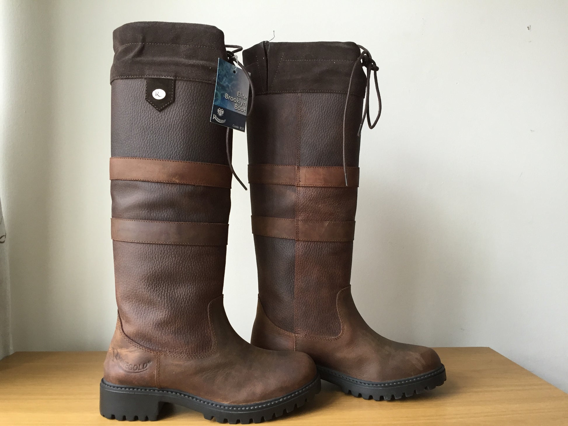 Rhinegold 'Elite' Brooklyn Long Leather Boots - Top Of The Clops