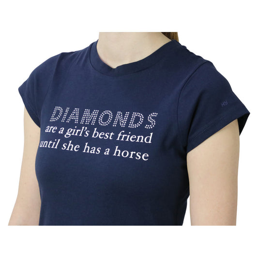 Hy Equestrian Diamonds Short Sleeve T- Shirt - Top Of The Clops