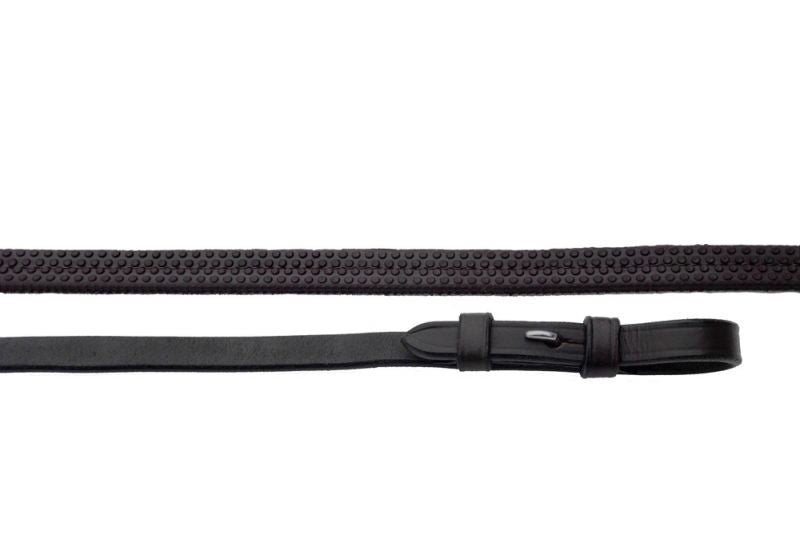 Heritage Child's English Leather Rubber Covered Reins - Top Of The Clops