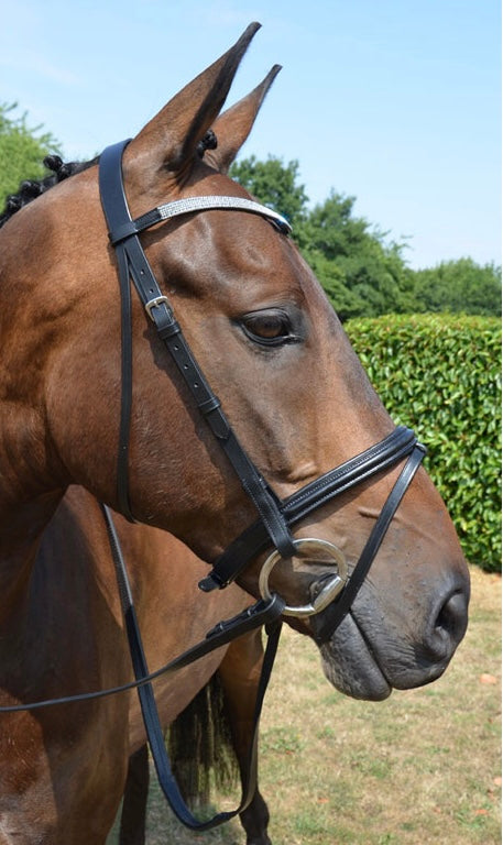 Hy Diamond Flash Bridle with Rubber Reins - Top Of The Clops
