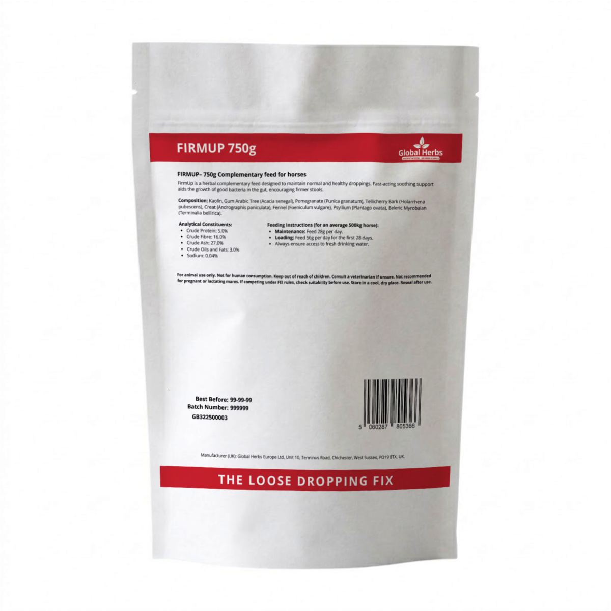Firmup Refill Pouch 750g - Global Herbs