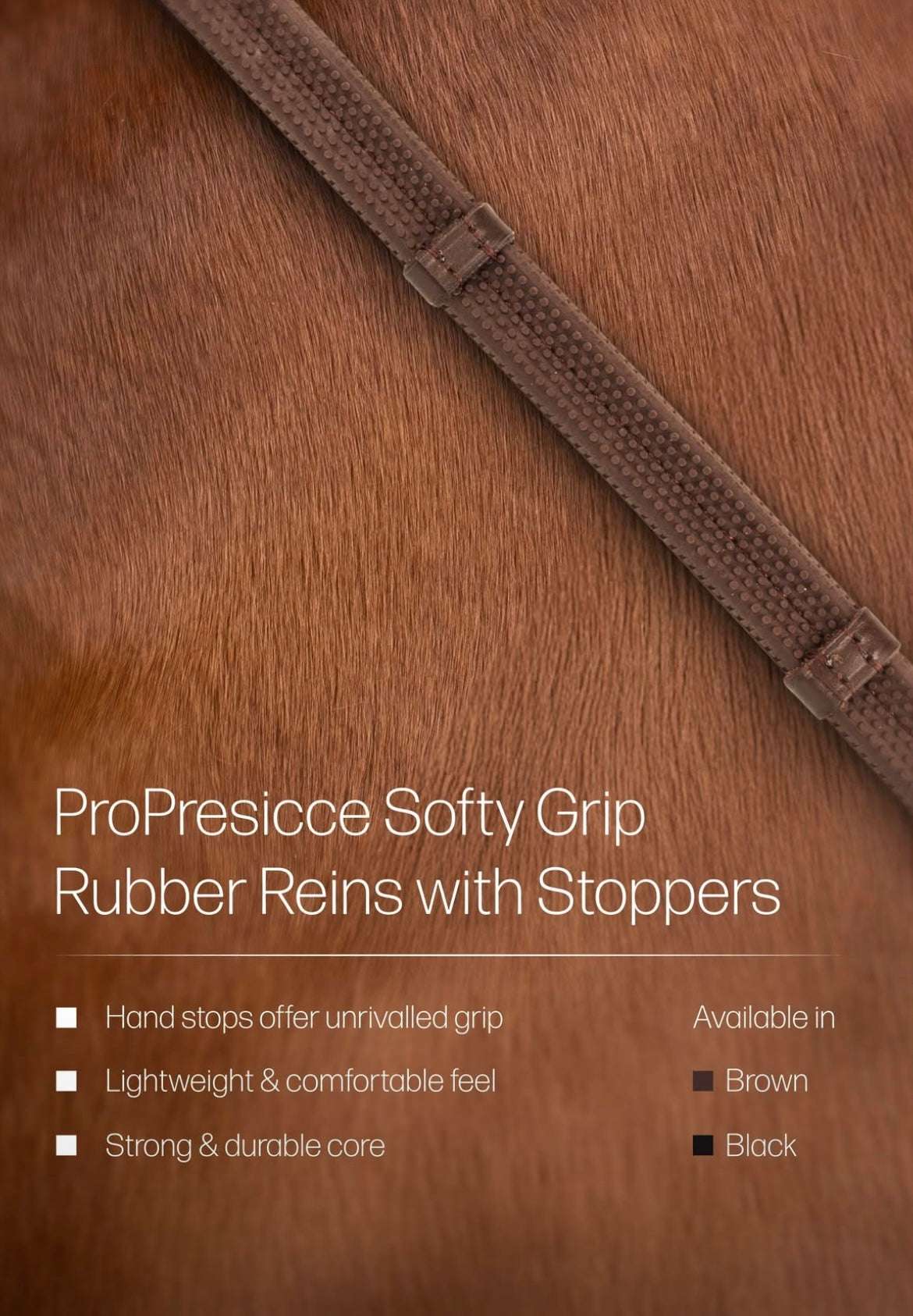 Hy ProPresicce Softy Grip Rubber Reins with Stoppers