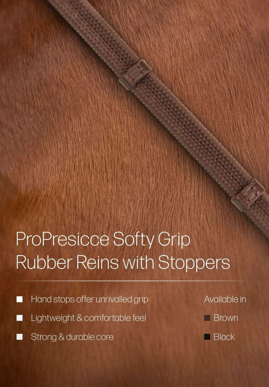 Hy ProPresicce Softy Grip Rubber Reins with Stoppers