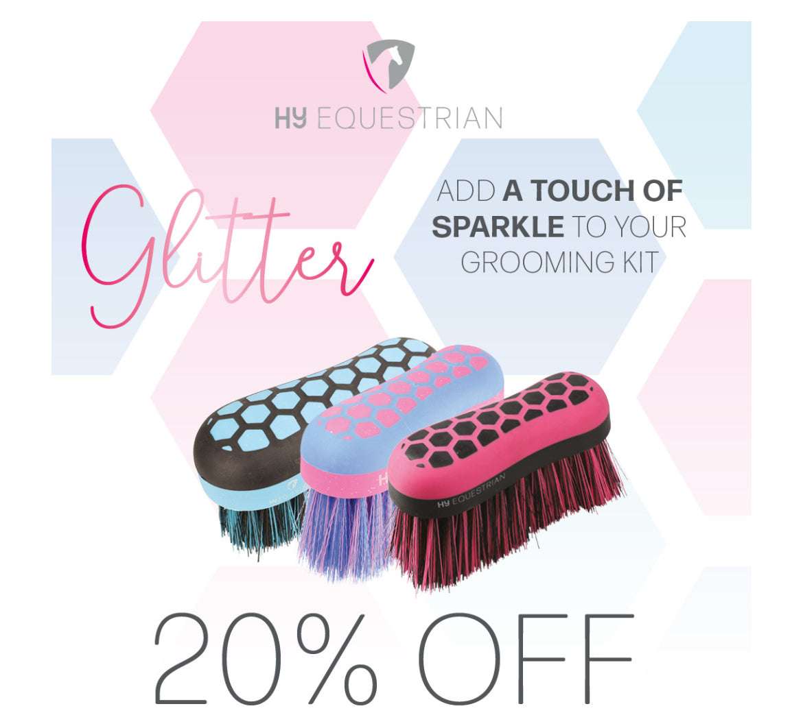 Hy Equestrian Glitter Dandy Flick Brush