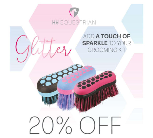 Hy Equestrian Glitter Dandy Flick Brush
