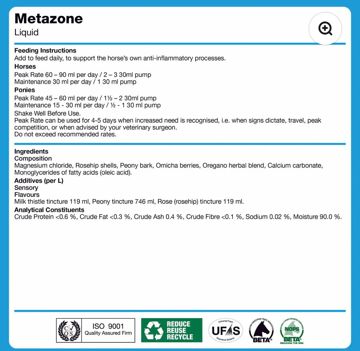 NAF Metazone Liquid Supplement