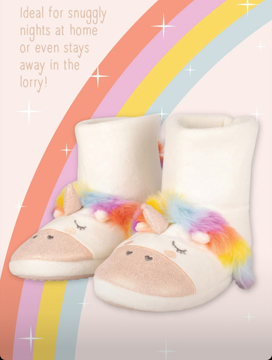 Unicorn Boot Slippers by Little Rider