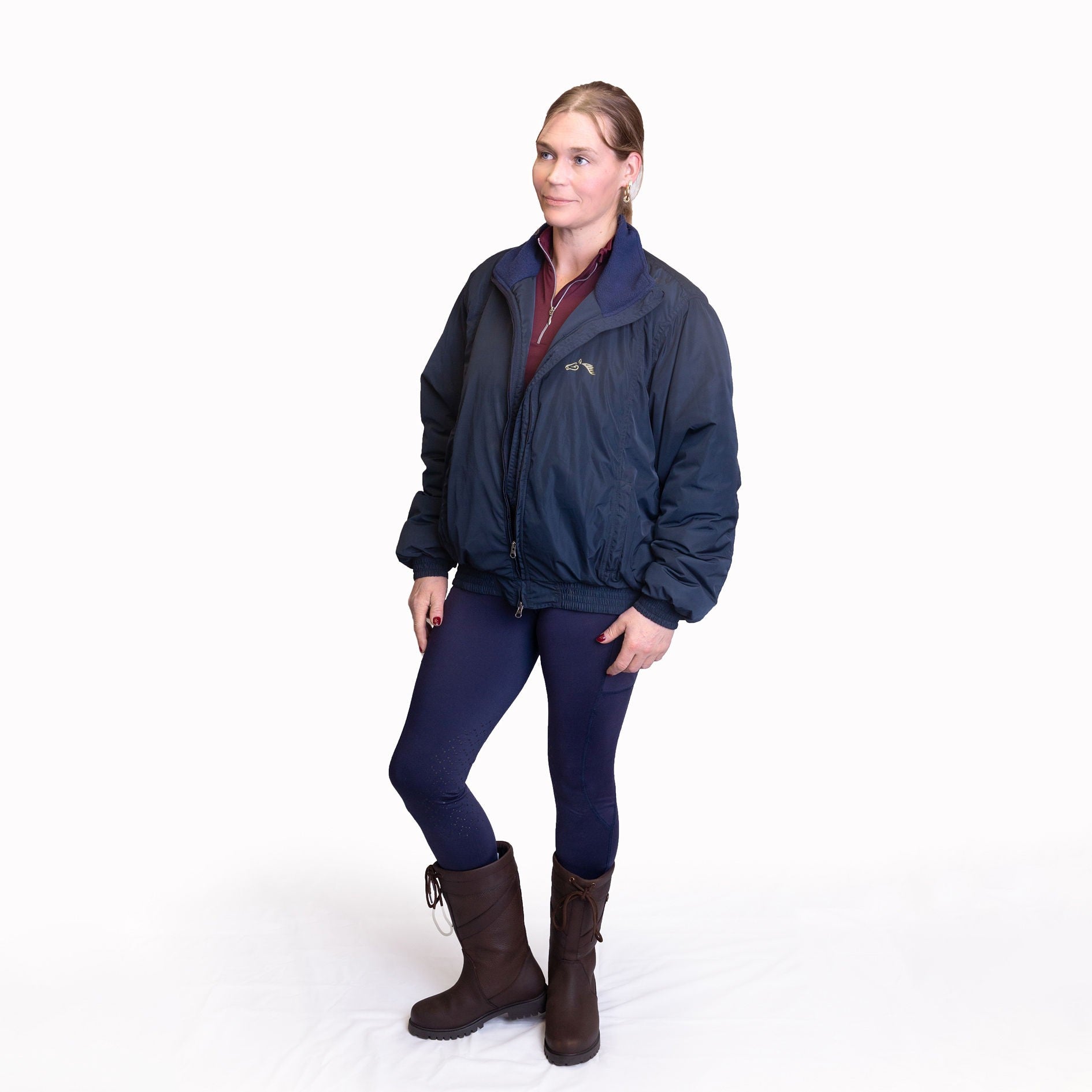 Gallop Unisex Navy Bomber Jacket