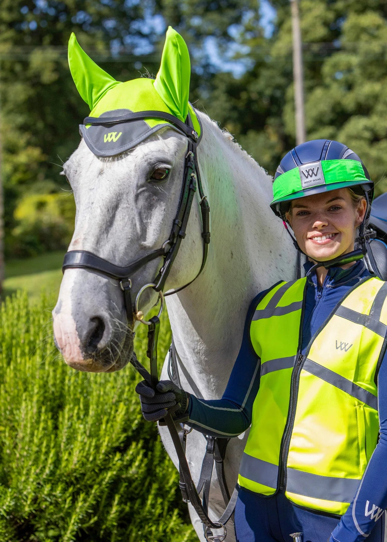 Woof Wear Lime Hi Viz Fly Veil