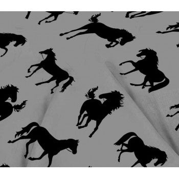 Grey Horses Horses Single Duvet Set