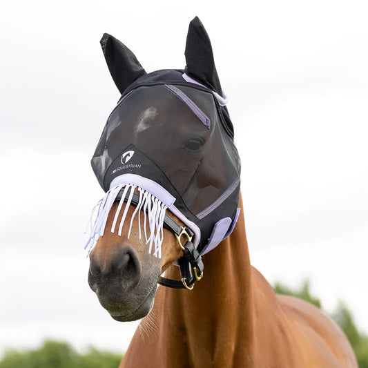 Hy Mesh Half Mask with Ears and Fringe