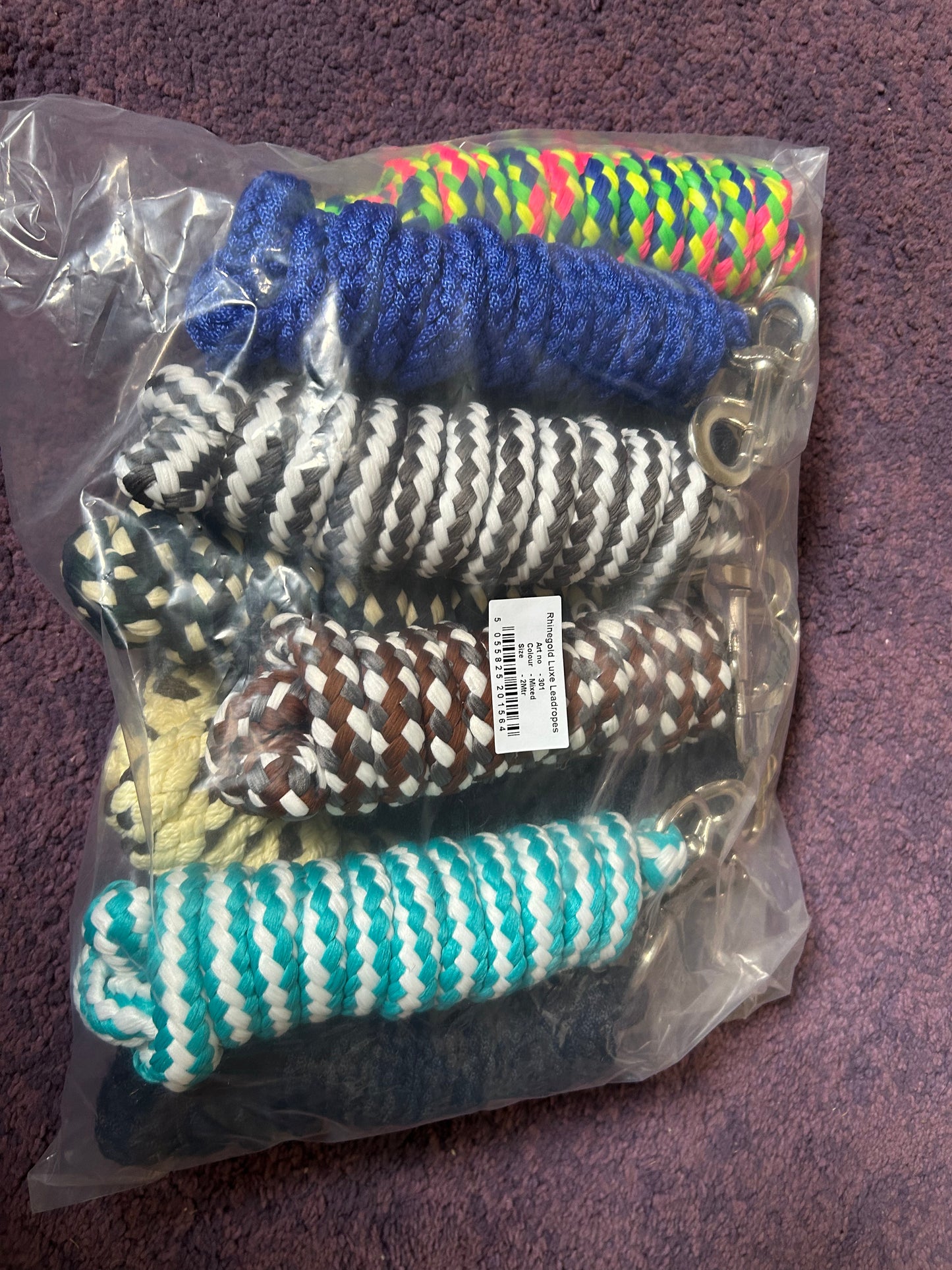 Rhinegold Luxe Leadropes -Mixed Pack 10
