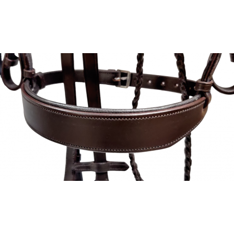 Elano Ergonomic Plaited Hunt Bridle with Plaited Reins