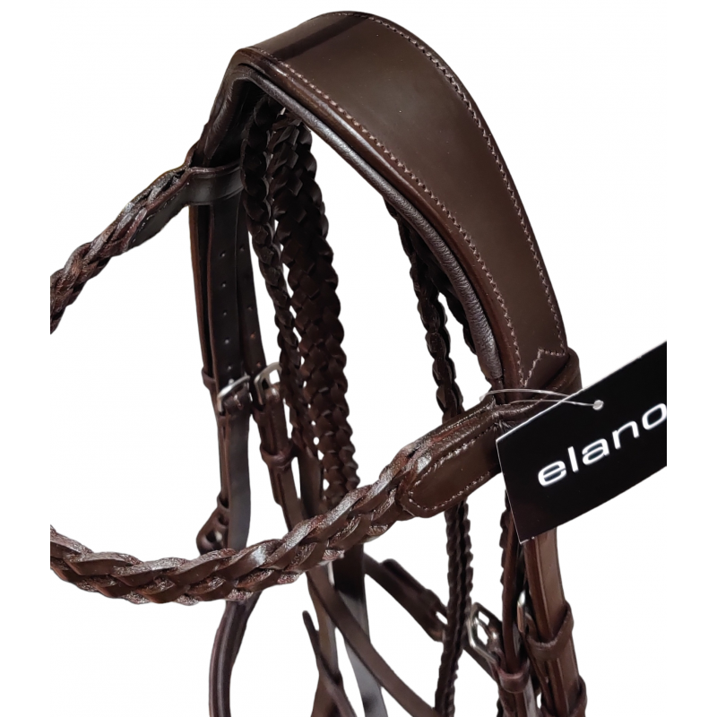 Elano Ergonomic Plaited Hunt Bridle with Plaited Reins