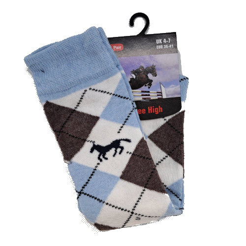 Hux Knee High Argyle Socks - Top Of The Clops