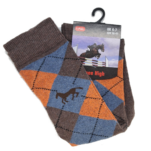 Hux Knee High Argyle Socks - Top Of The Clops
