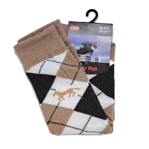 Hux Knee High Argyle Socks - Top Of The Clops