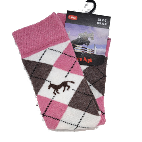 Hux Knee High Argyle Socks - Top Of The Clops