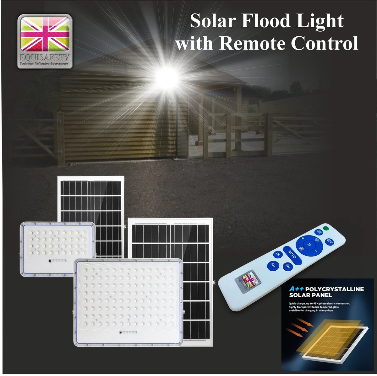 Equisafety Solar Flood Light 104 LEDs
