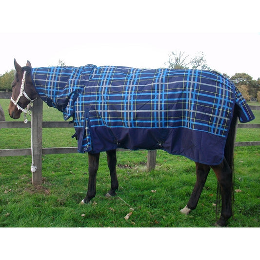 Sheldon Blue Check 100g Combo Turnout Rug - Top Of The Clops