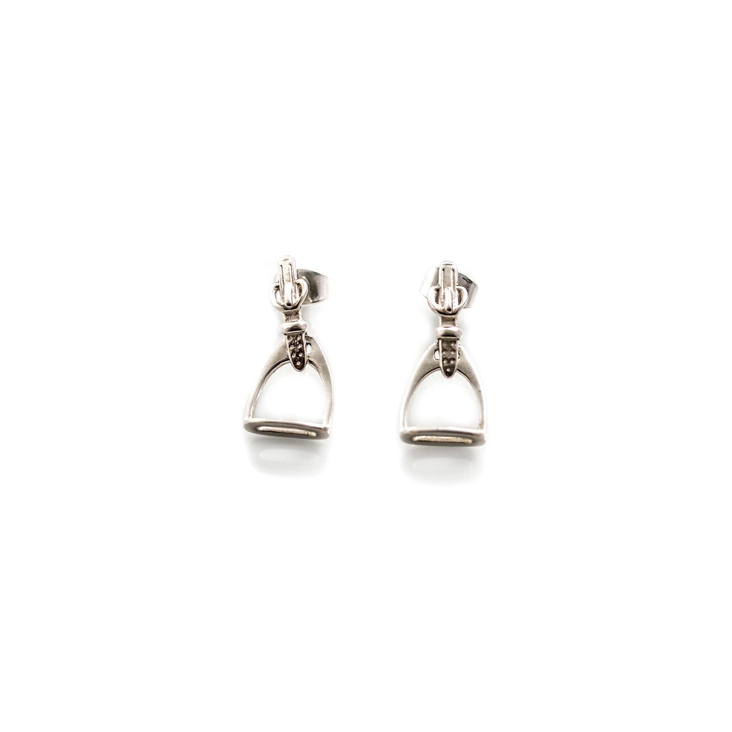 HiHo Exclusive Sterling Silver Stirrup Stud Earrings