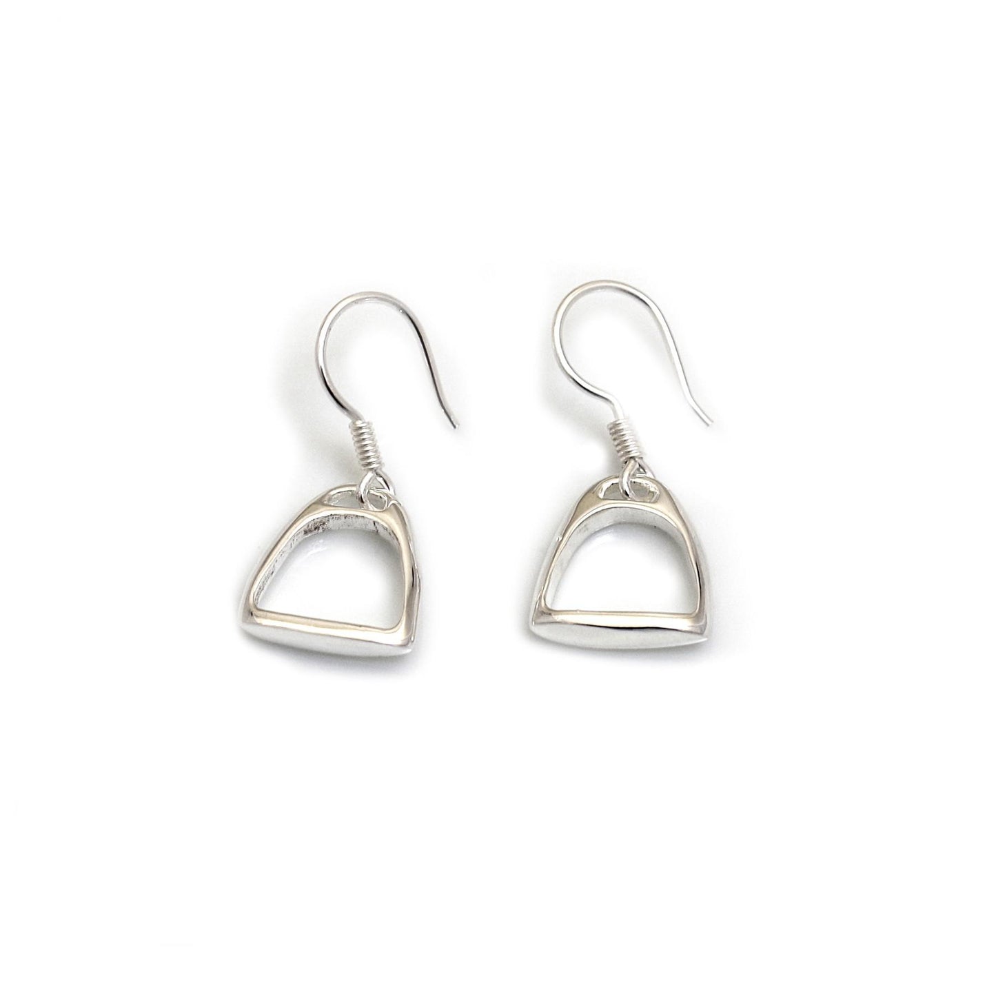 Hiho Sterling Silver Stirrup Earrings