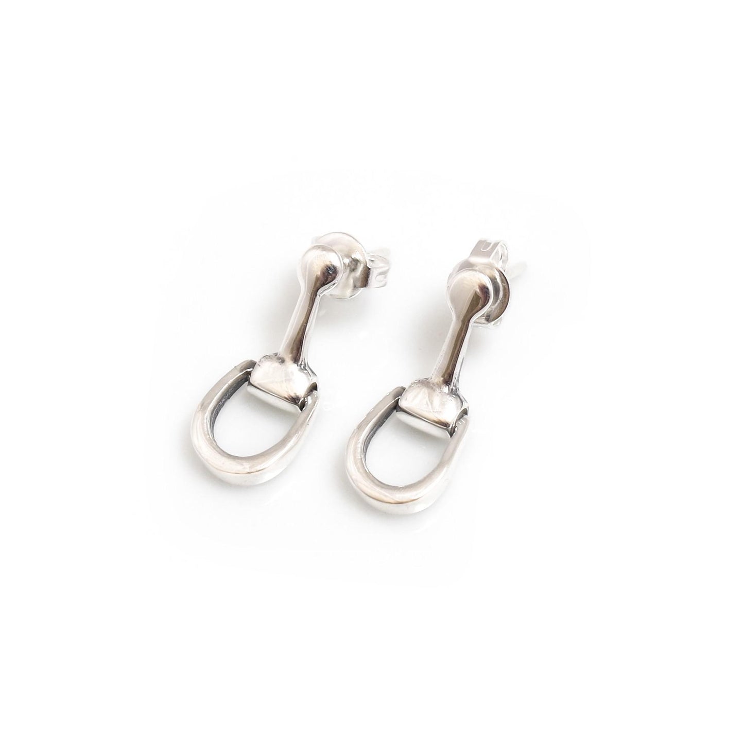 Hiho Sterling Silver Snaffle Earrings