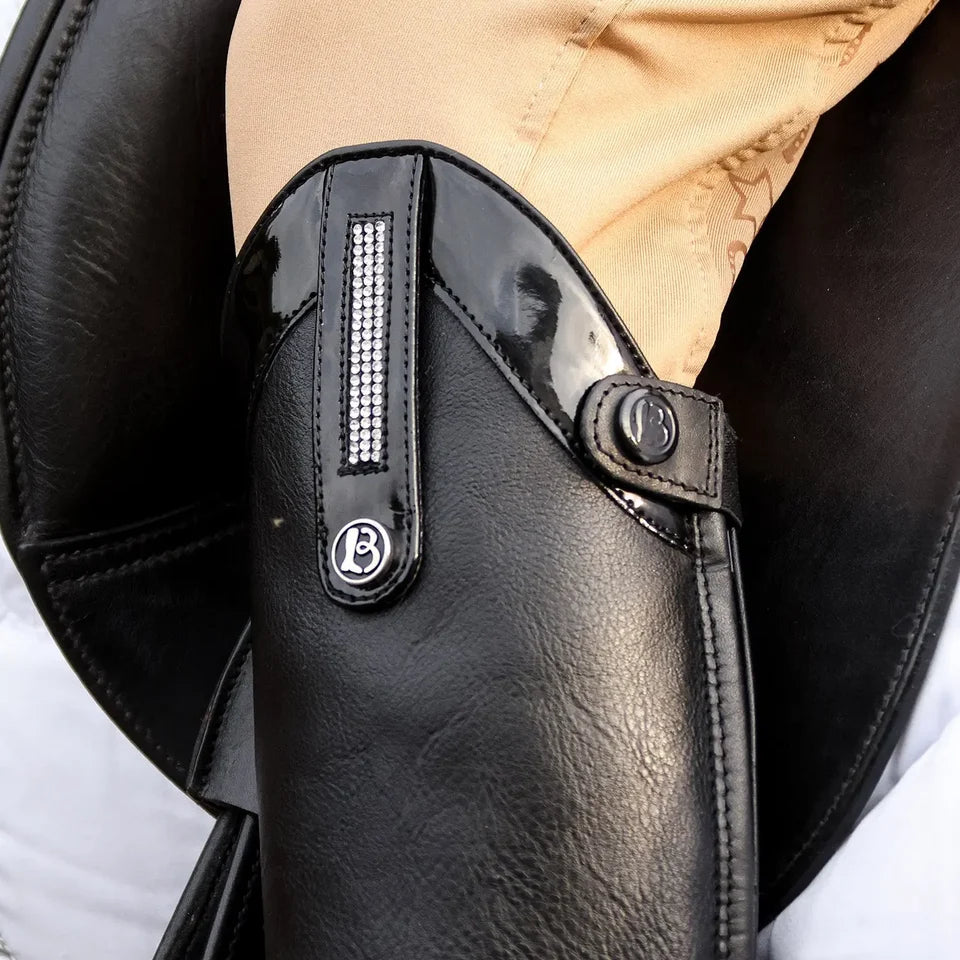 Brogini Como Piccino Kids Riding Boots Black Patent Top