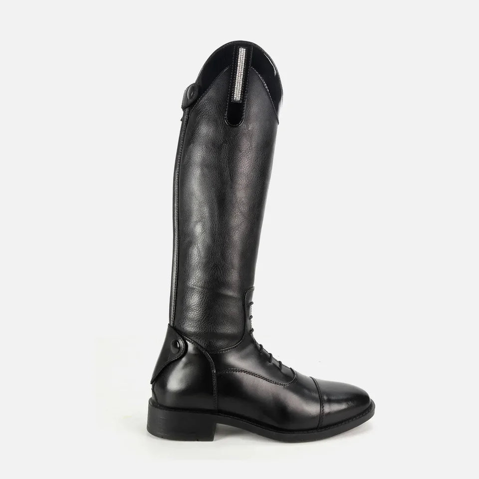 Brogini Como Piccino Kids Riding Boots Black Patent Top