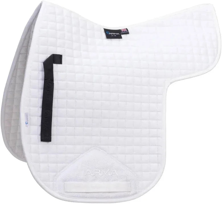 Shires White ARMA Deluxe Cotton Numnah