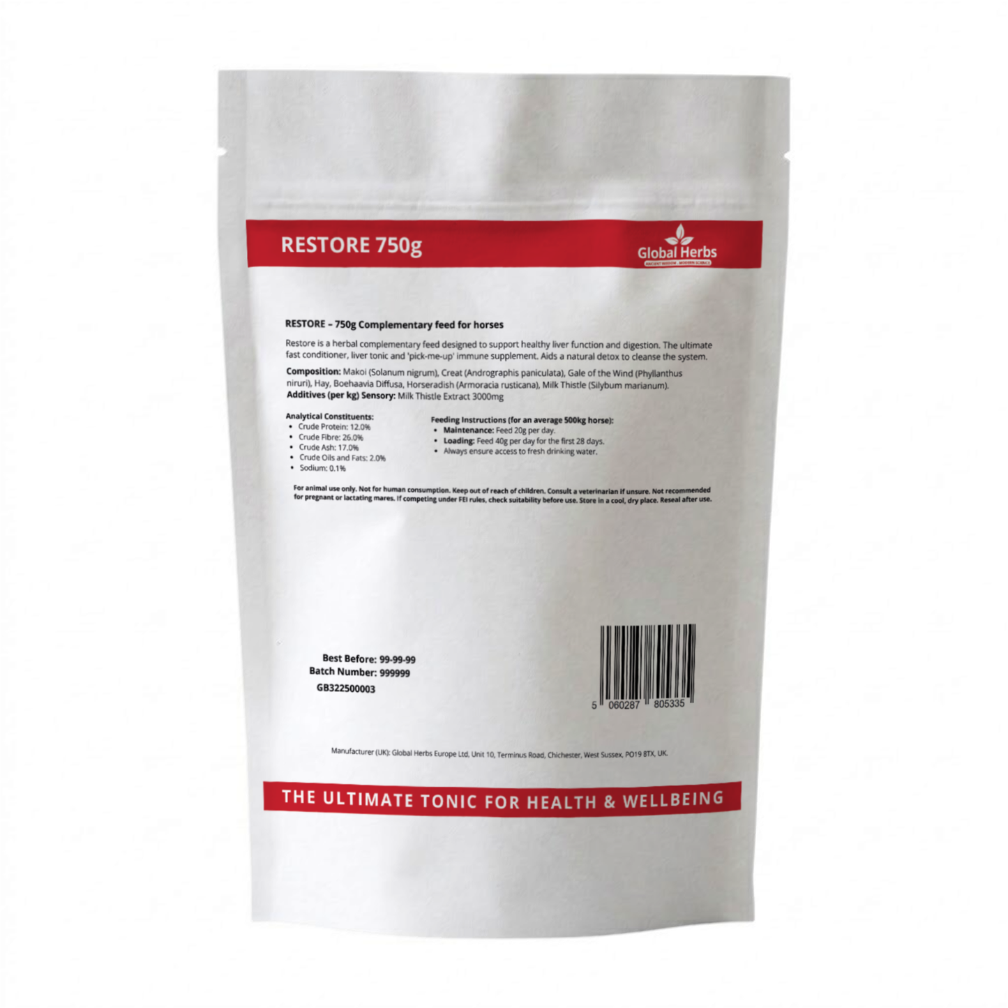 Restore Refill Pouch 750g - Global Herbs