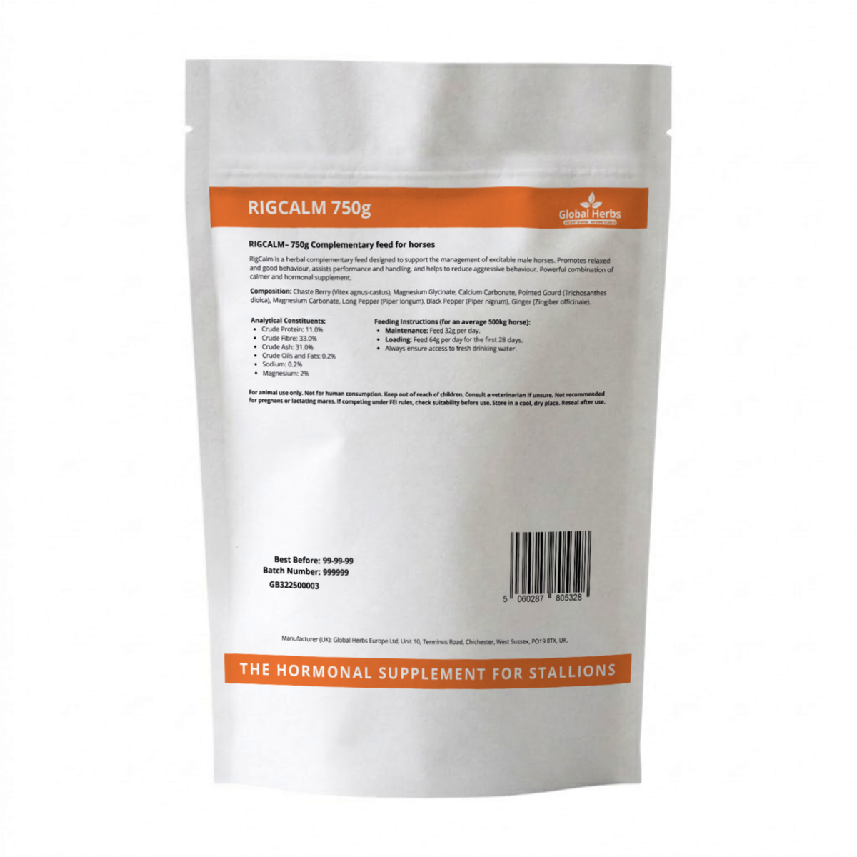 Rigcalm Refill Pouch 750g - Global Herbs