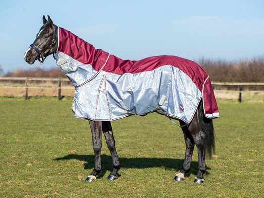Swish Fly Turnout Waterproof Combination Rug -burgundy