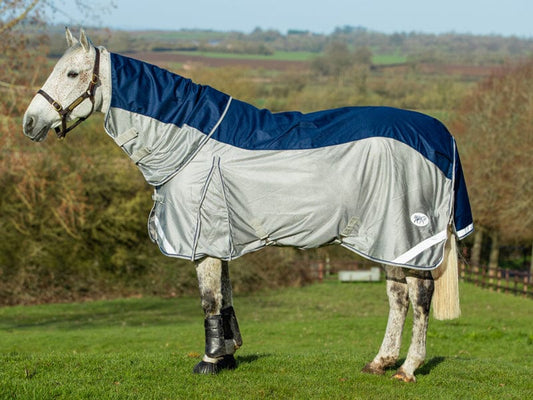 Swish Waterproof Fly Turnout Combination Rug -Navy (Mesh)