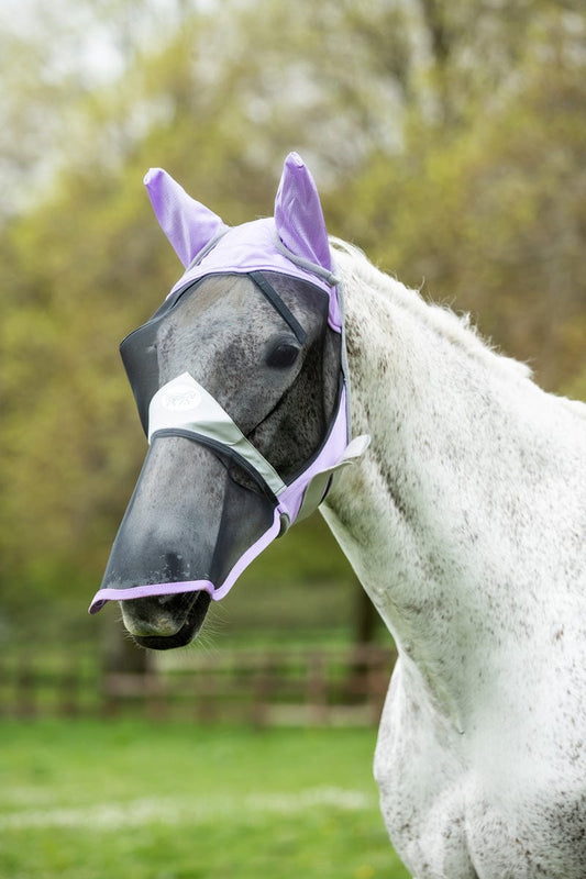 Swish Horse Fly Mask With Nose - Violet