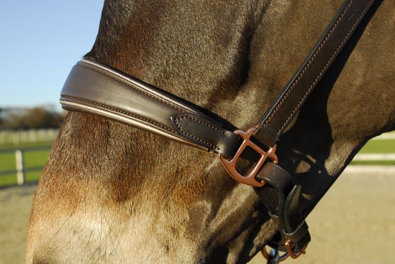 Rhinegold Rocco Italia Turin Leather Headcollar - Top Of The Clops