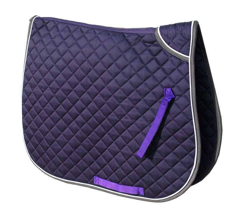Rhinegold Quilted Saddle Cloth Twin Bound with Piped Edge - Top Of The Clops