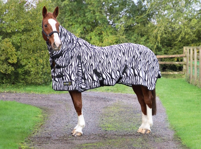 Hy StormX Original Zebra Print Fly Rug - Top Of The Clops