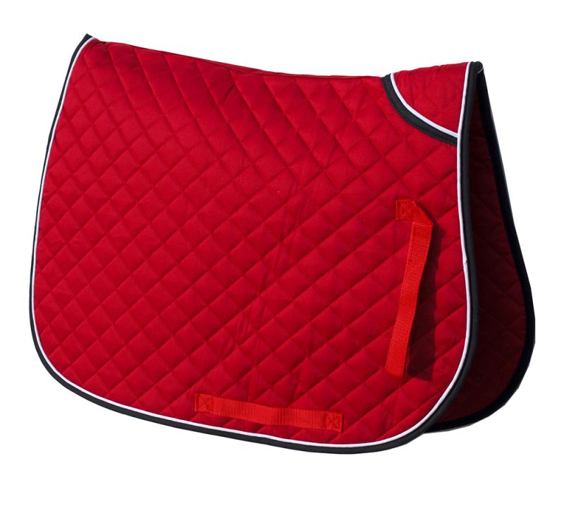 Rhinegold Quilted Saddle Cloth Twin Bound with Piped Edge - Top Of The Clops